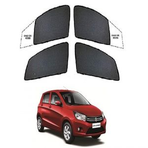 Premium  Fix type SunShade Curtain For Celerio  - Black